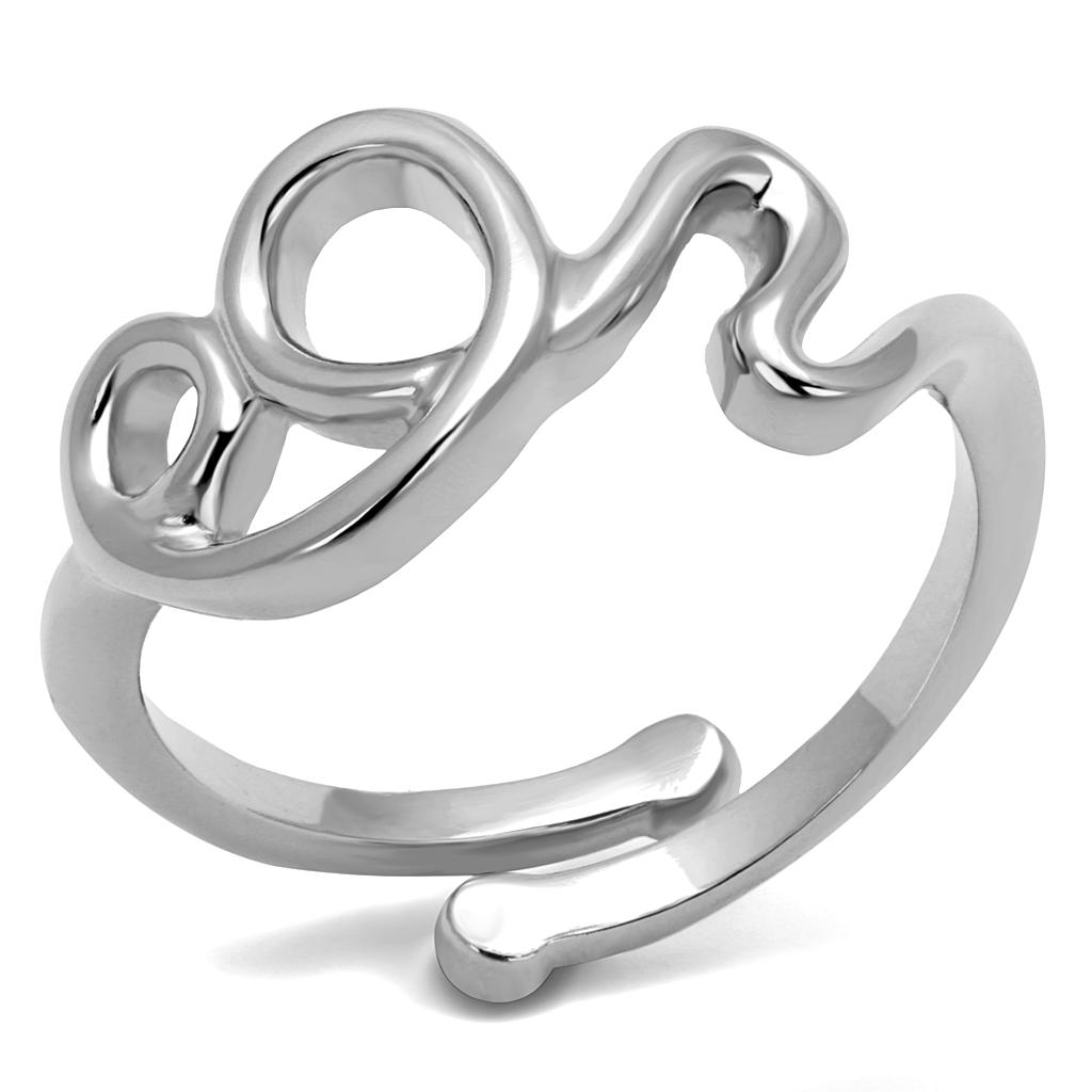 JCE4001 Rhodium Brass Ring with No Stone
