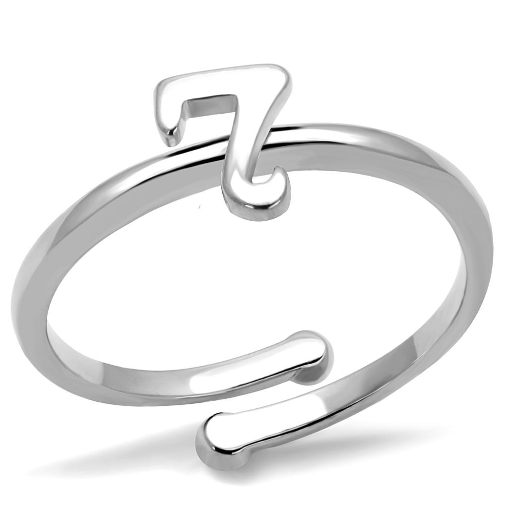JCE4003 Rhodium Brass Ring with No Stone